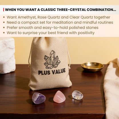 Polished Amethyst tumbled stone for peace, spiritual connection, and mental clarity
