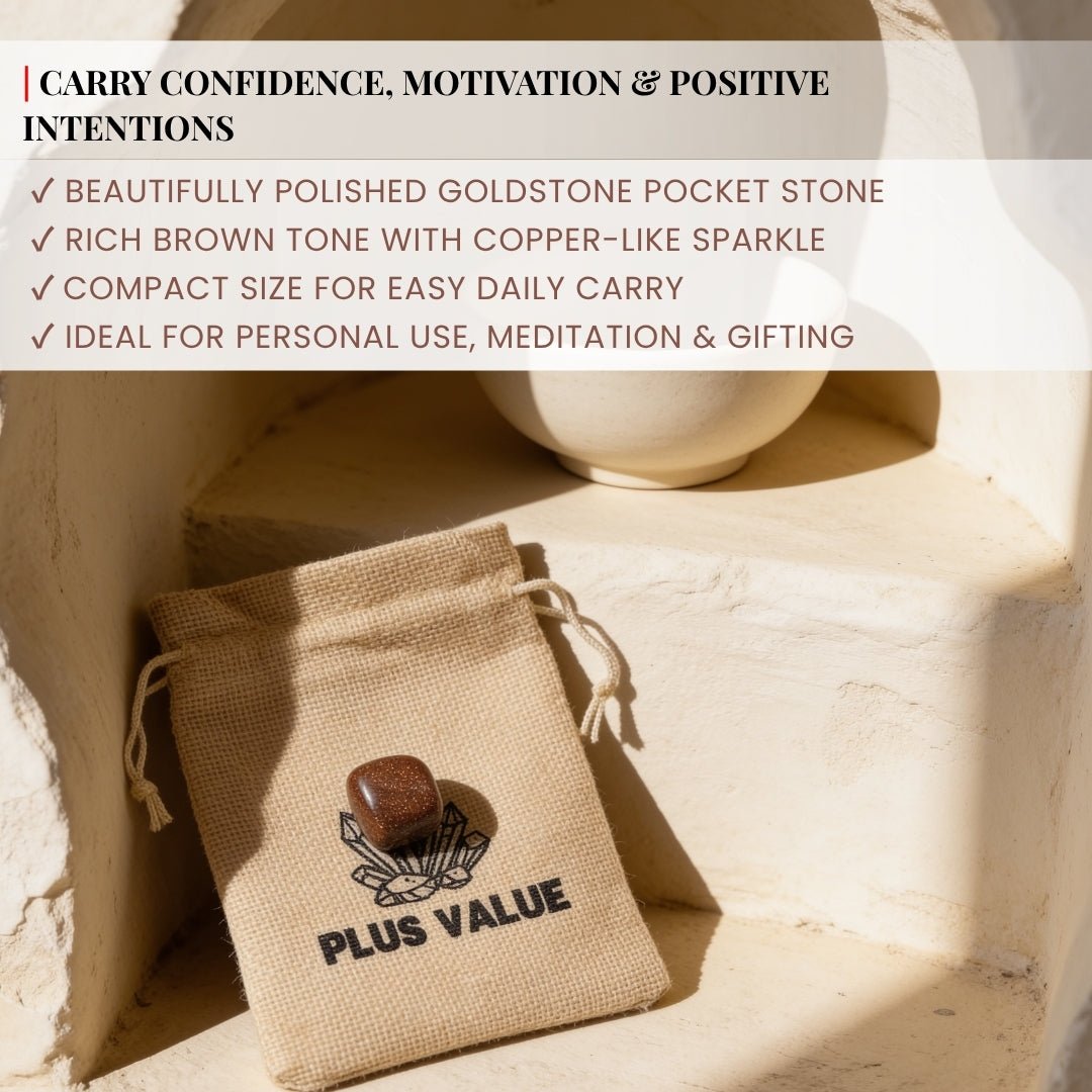 Goldstone Pocket Stone - plusvalueindia