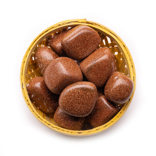 goldstone tumble pebble crystal 200gm basket