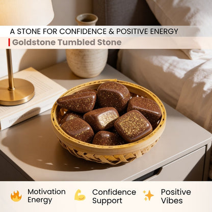 Goldstone Tumbled Stone Pebbles - plusvalueindia