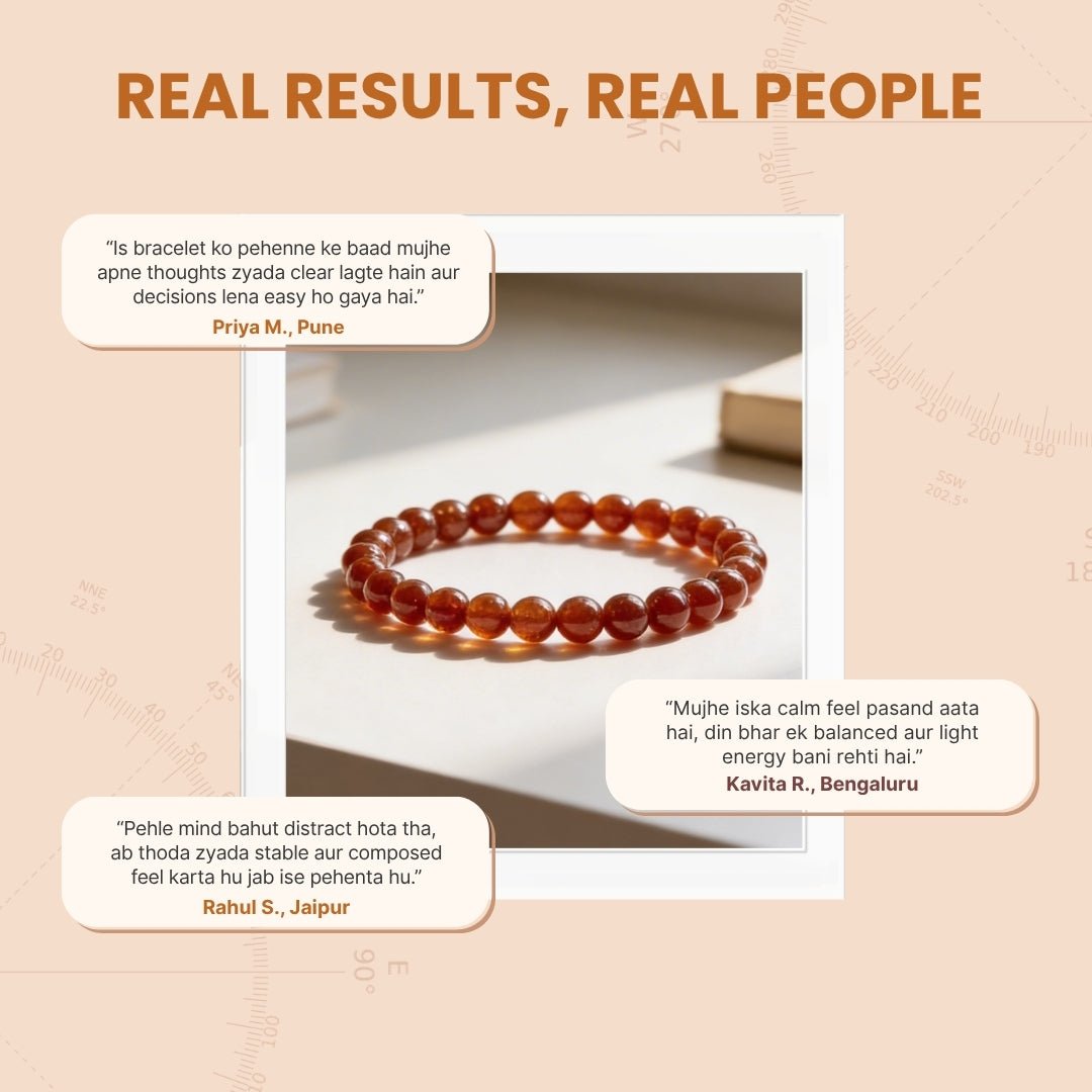 Gomed Bracelet Beads Size 6mm - plusvalueindia
