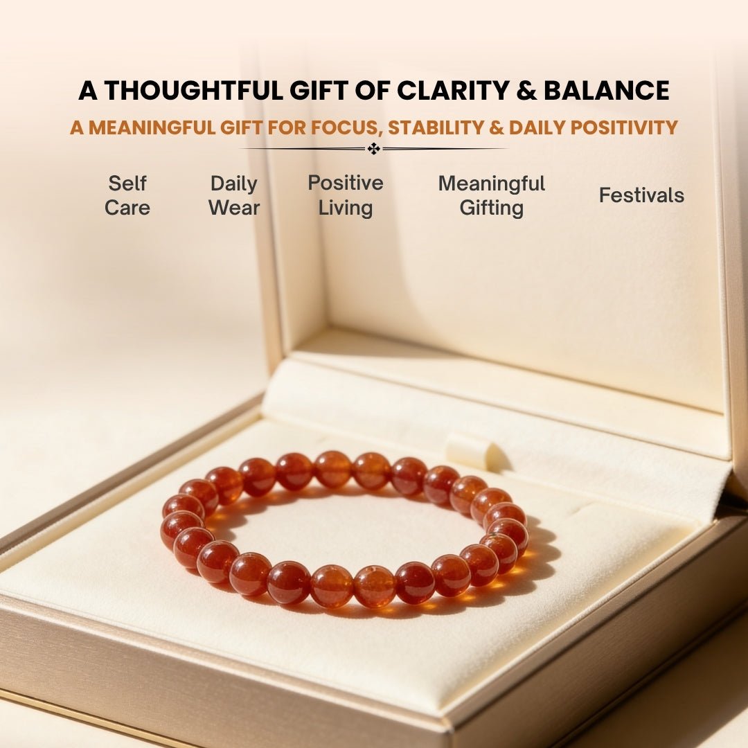Gomed Bracelet Beads Size 6mm - plusvalueindia