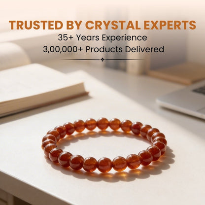 Gomed Bracelet Beads Size 6mm - plusvalueindia