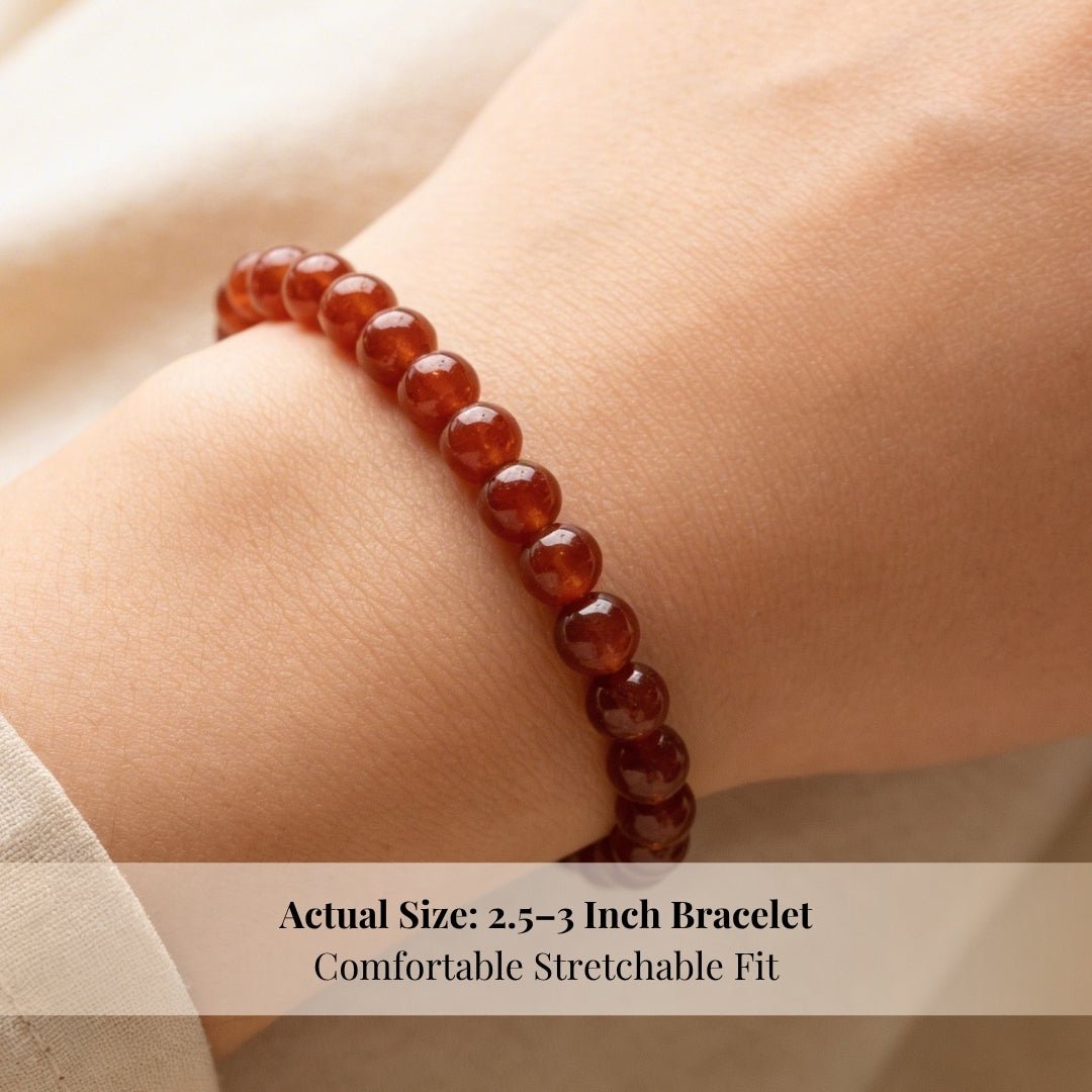 Gomed Bracelet Beads Size 6mm - plusvalueindia