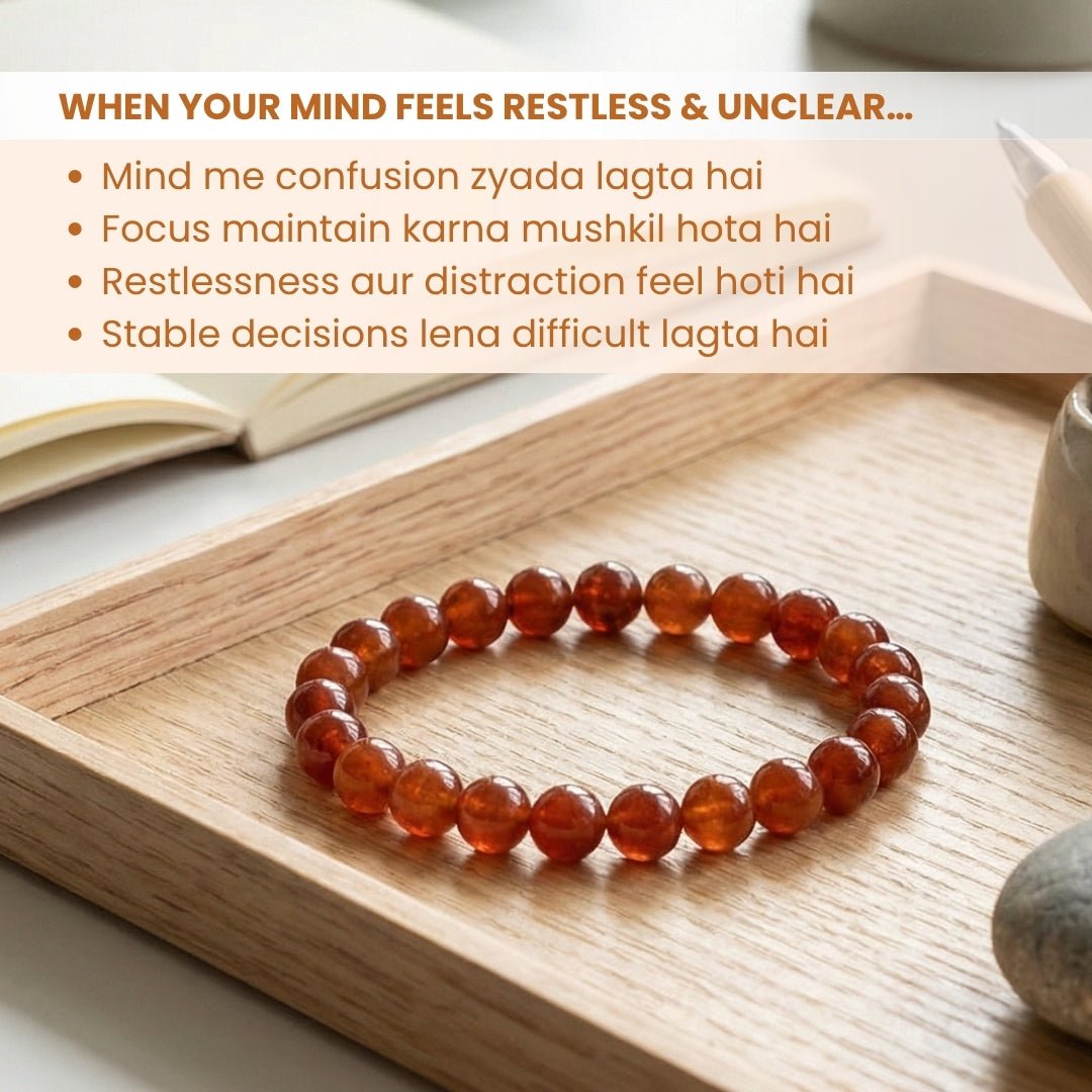 Gomed Bracelet Beads Size 6mm - plusvalueindia