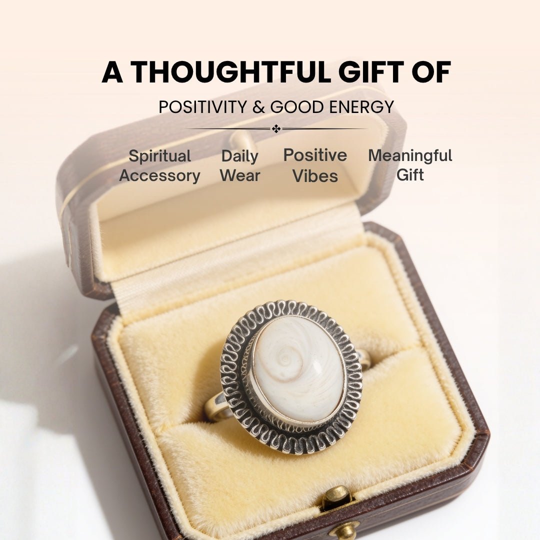 Gomti Chakra Ring - Stone for Good Luck, Prosperity and Good Health - plusvalueindia