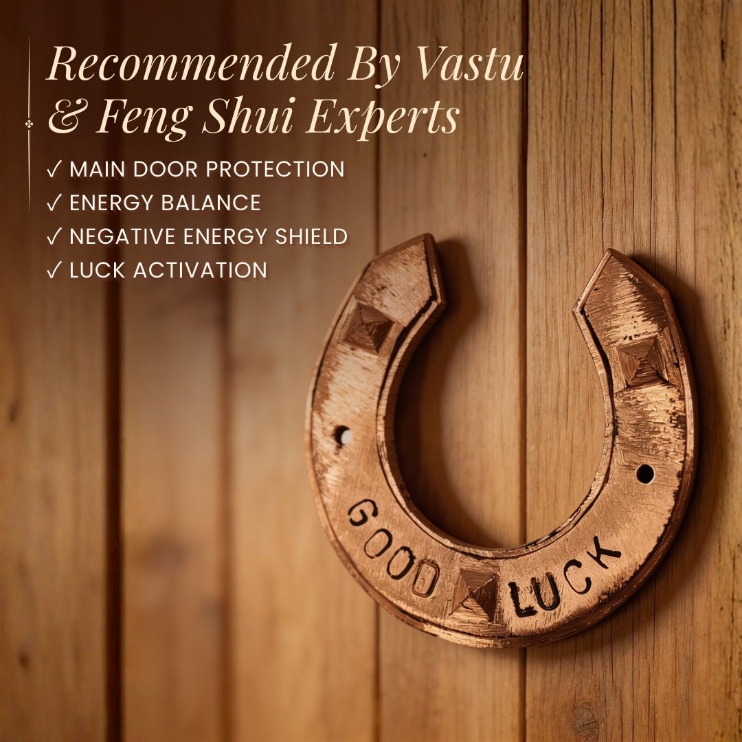 Good Luck Horse Shoe Made in Copper With Pyramid - plusvalueindia