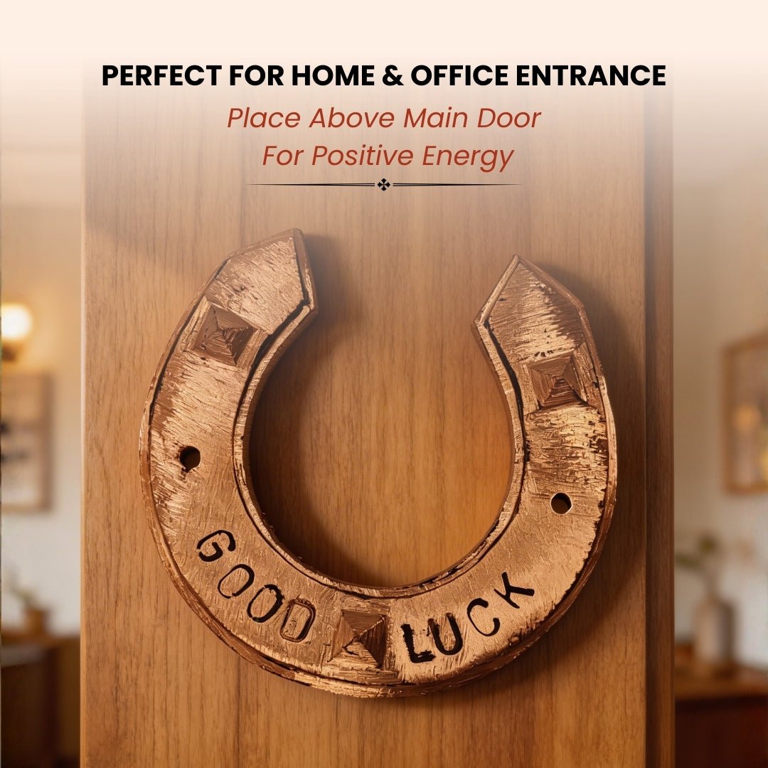 Good Luck Horse Shoe Made in Copper With Pyramid - plusvalueindia