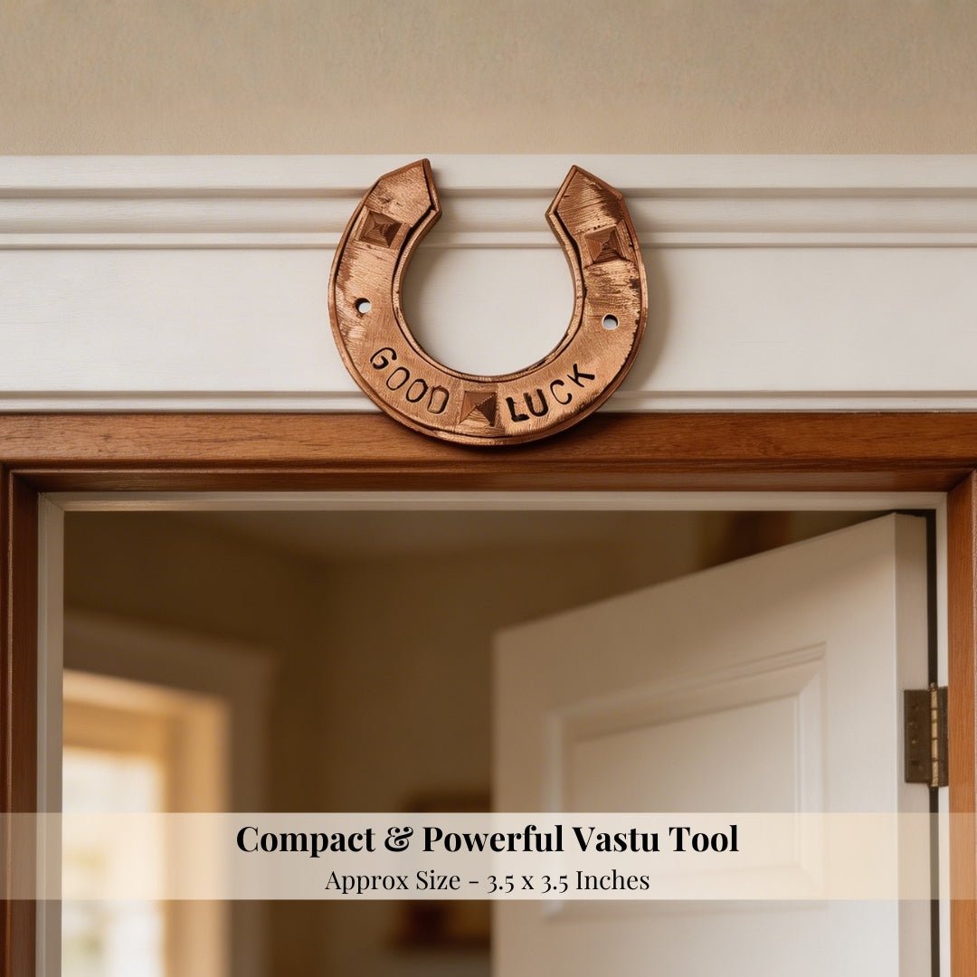 Good Luck Horse Shoe Made in Copper With Pyramid - plusvalueindia