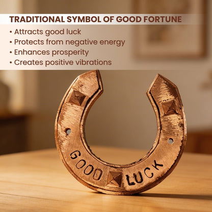 Good Luck Horse Shoe Made in Copper With Pyramid - plusvalueindia