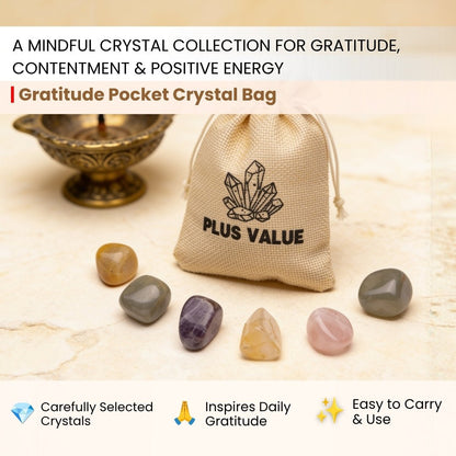 Gratitude crystal collection featuring Green Aventurine, Rose Quartz, Citrine, and Tiger Eye