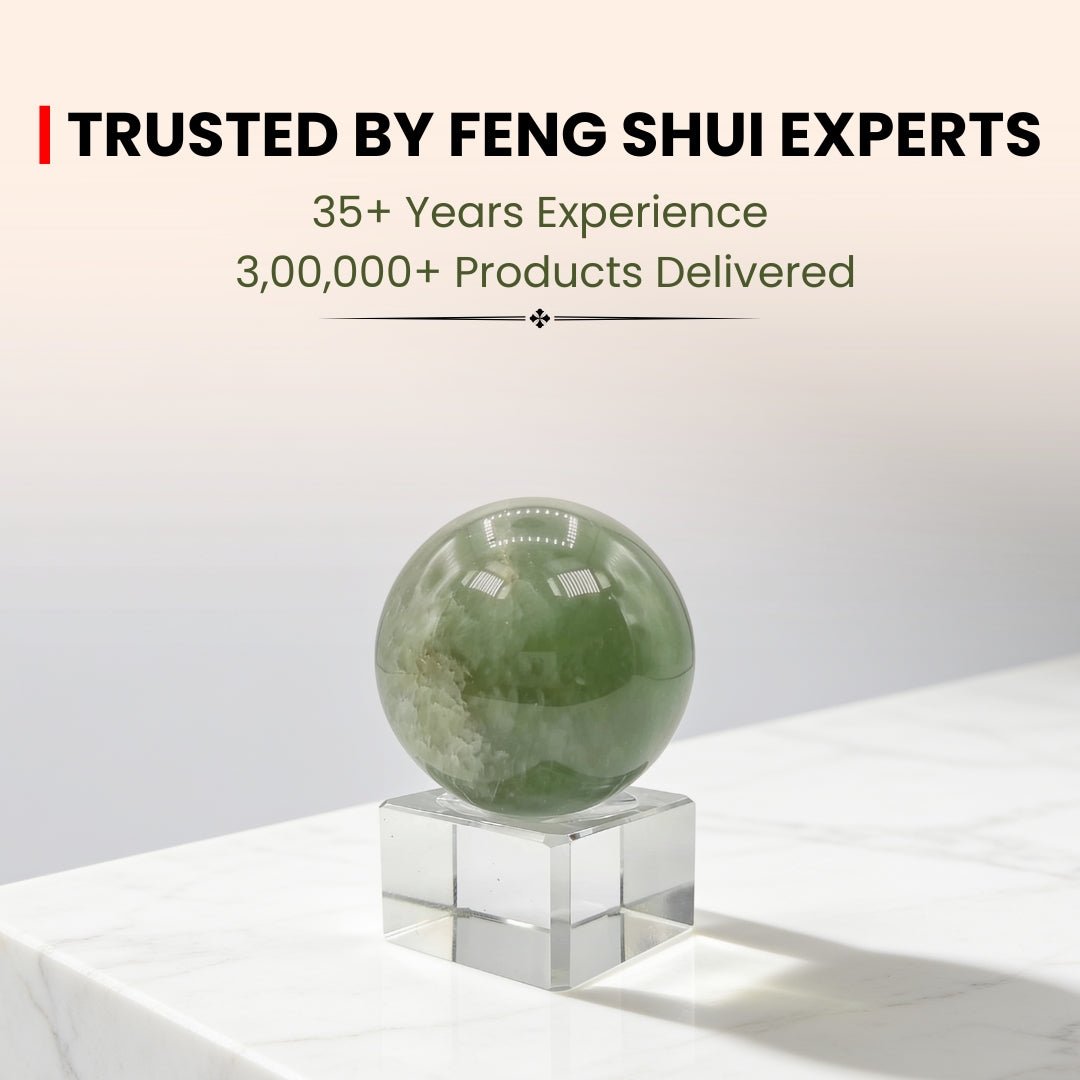 Green Aventurine Ball Sphere With Crystal Stand - plusvalueindia