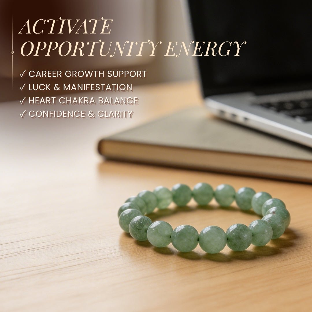 Green Aventurine Bracelet for Health Luck, Career and Job - plusvalueindia