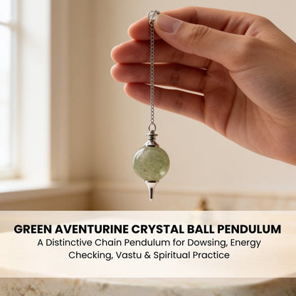 Overall length measurement diagram showing chain drop and crystal pendulum dimensions
