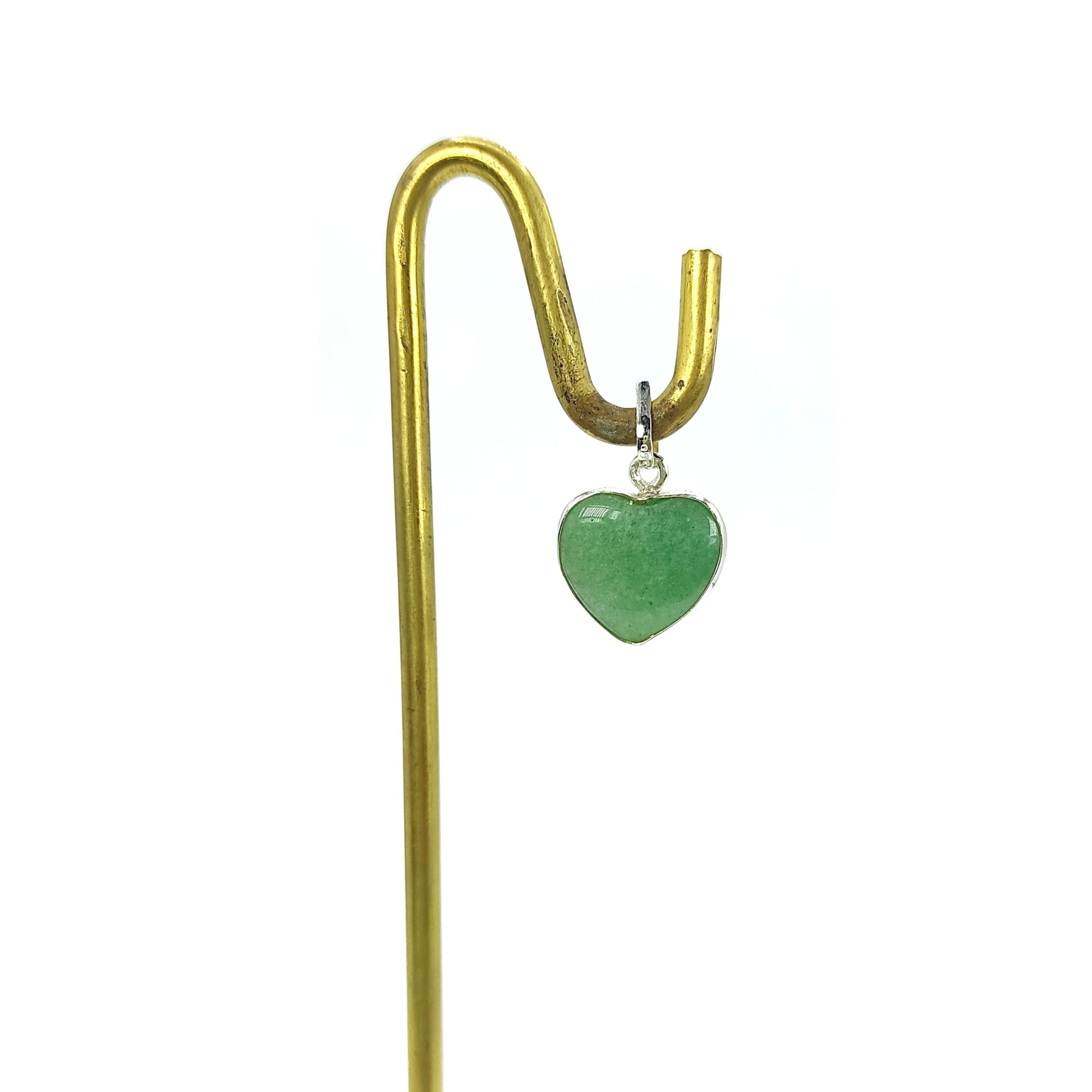 green aventurine heart shape pendant