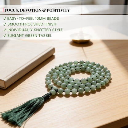 Traditional durable hand-knotted thread construction between large 10 mm crystal beads