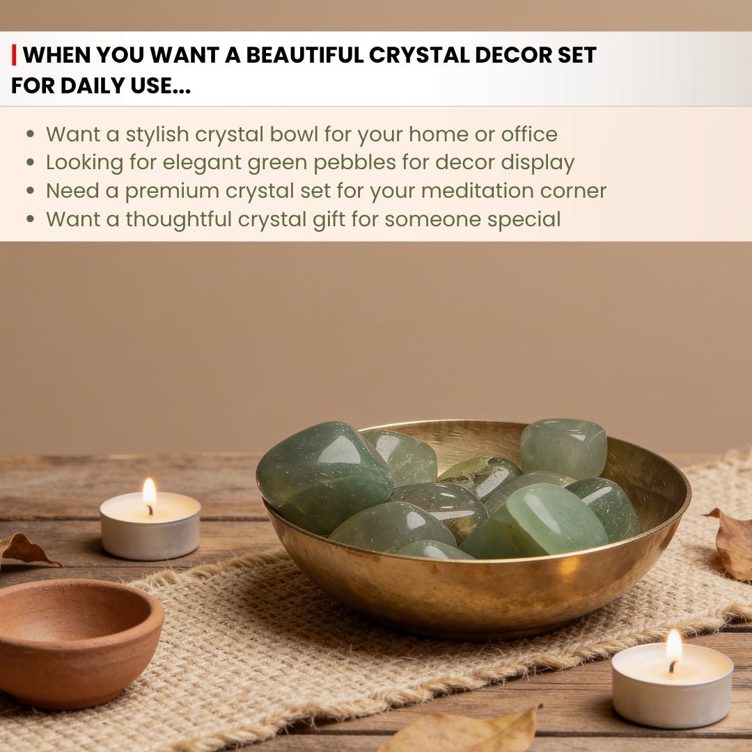 Natural Green Aventurine Tumbled Stone Pebbles - plusvalueindia