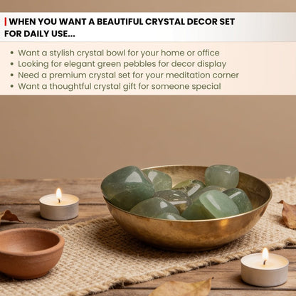 Natural Green Aventurine Tumbled Stone Pebbles - plusvalueindia