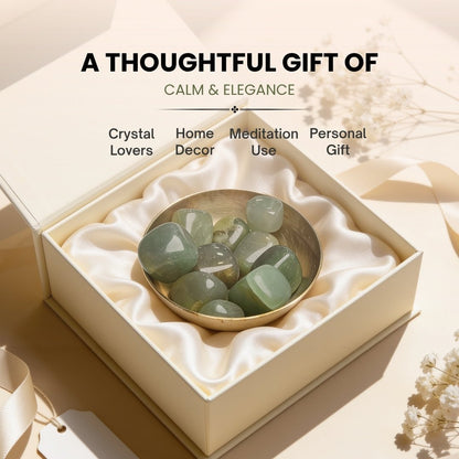 Natural Green Aventurine Tumbled Stone Pebbles - plusvalueindia