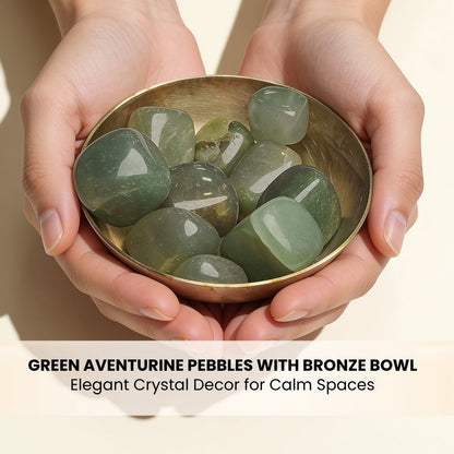 Natural Green Aventurine Tumbled Stone Pebbles - plusvalueindia