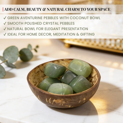 Natural Green Aventurine Tumbled Stone Pebbles - plusvalueindia