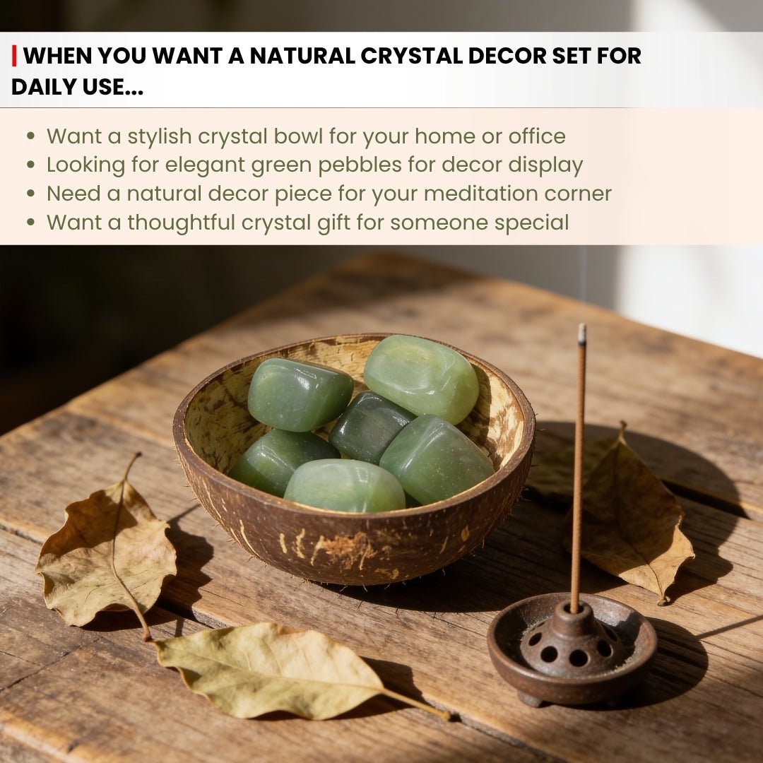 Natural Green Aventurine Tumbled Stone Pebbles - plusvalueindia