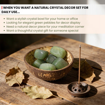 Natural Green Aventurine Tumbled Stone Pebbles - plusvalueindia