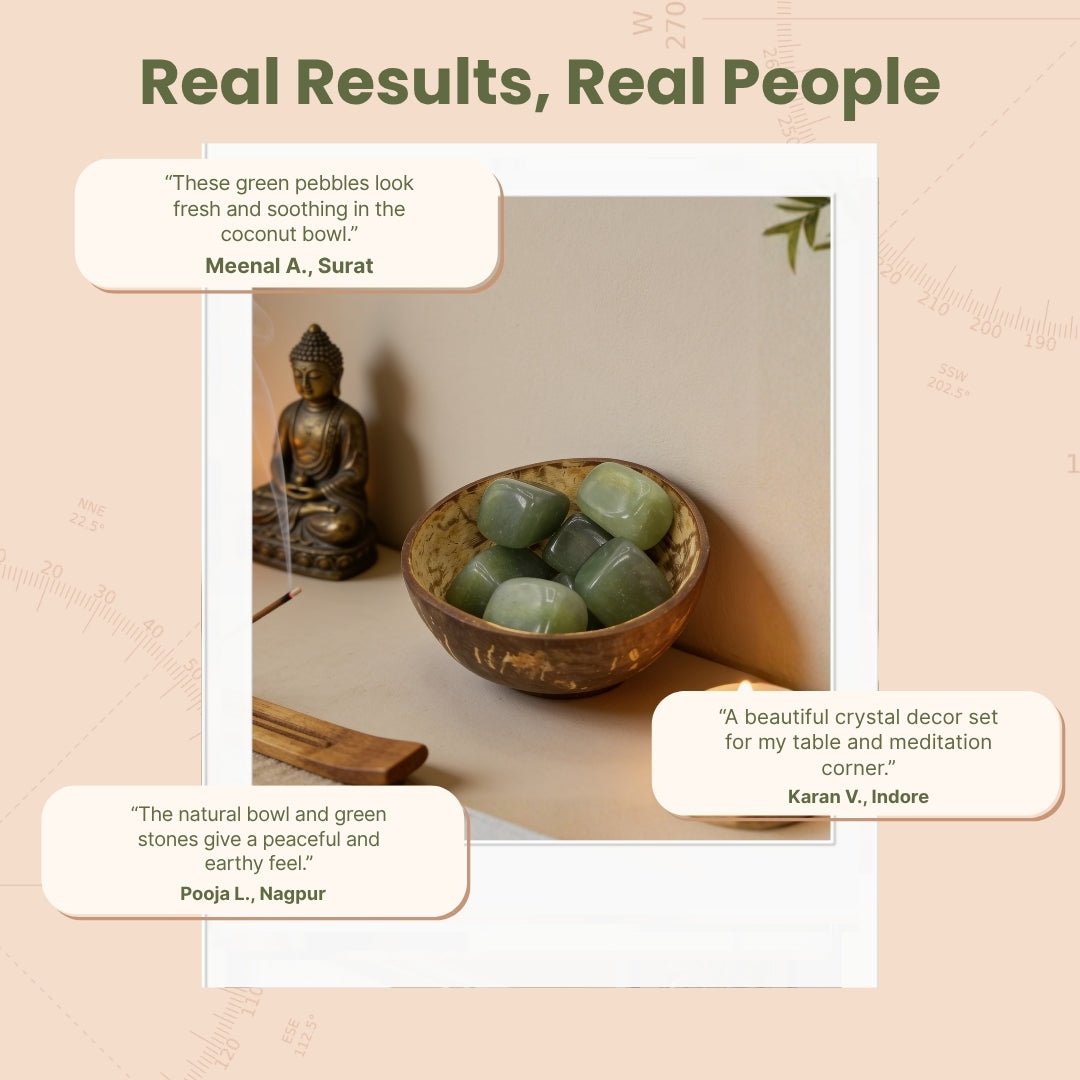 Natural Green Aventurine Tumbled Stone Pebbles - plusvalueindia