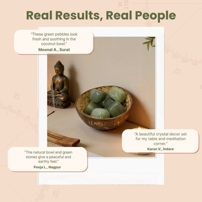 Natural Green Aventurine Tumbled Stone Pebbles - plusvalueindia