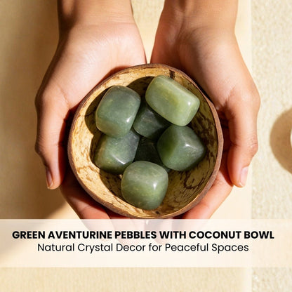 Natural Green Aventurine Tumbled Stone Pebbles - plusvalueindia