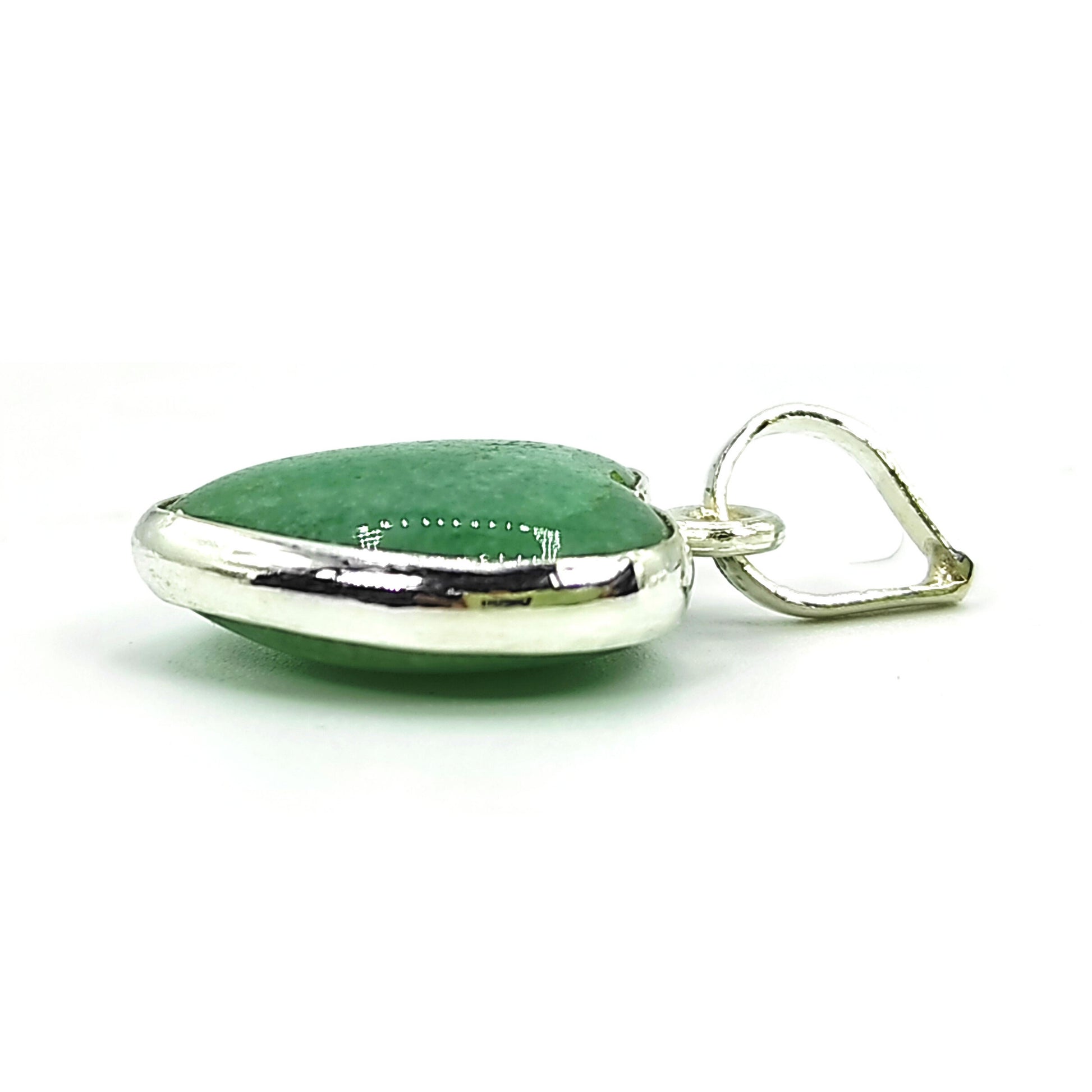 green aventurine pendant heart shape