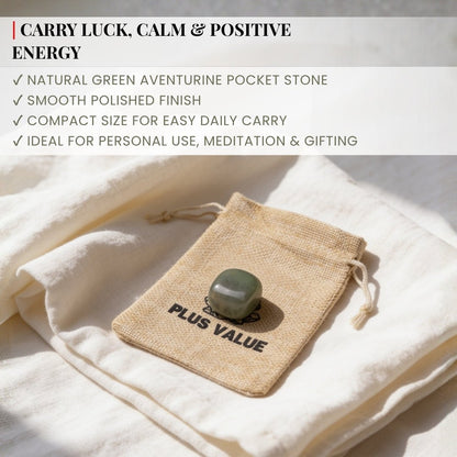 Green Aventurine Pocket Stone - plusvalueindia