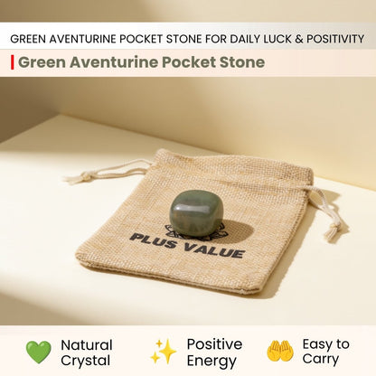 Green Aventurine Pocket Stone - plusvalueindia