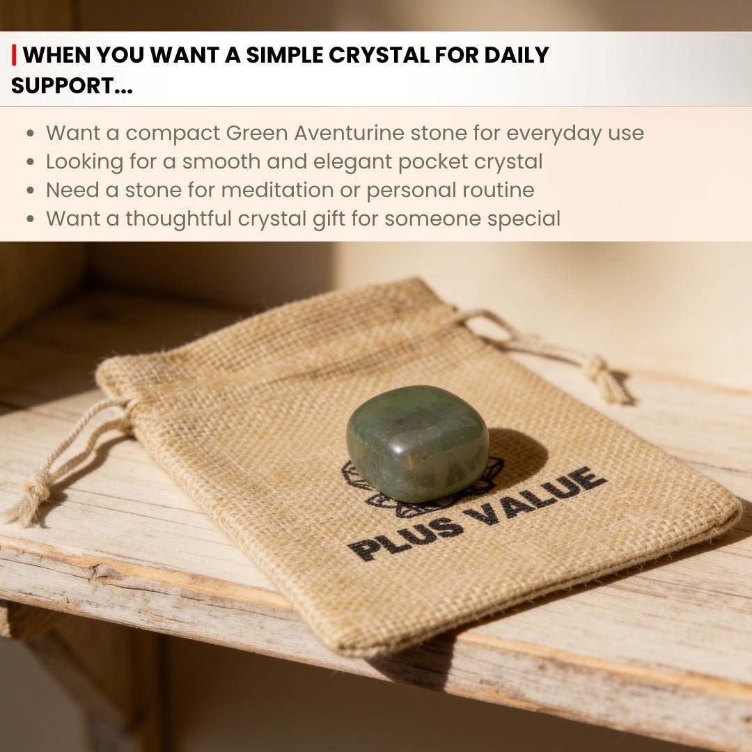 Green Aventurine Pocket Stone - plusvalueindia