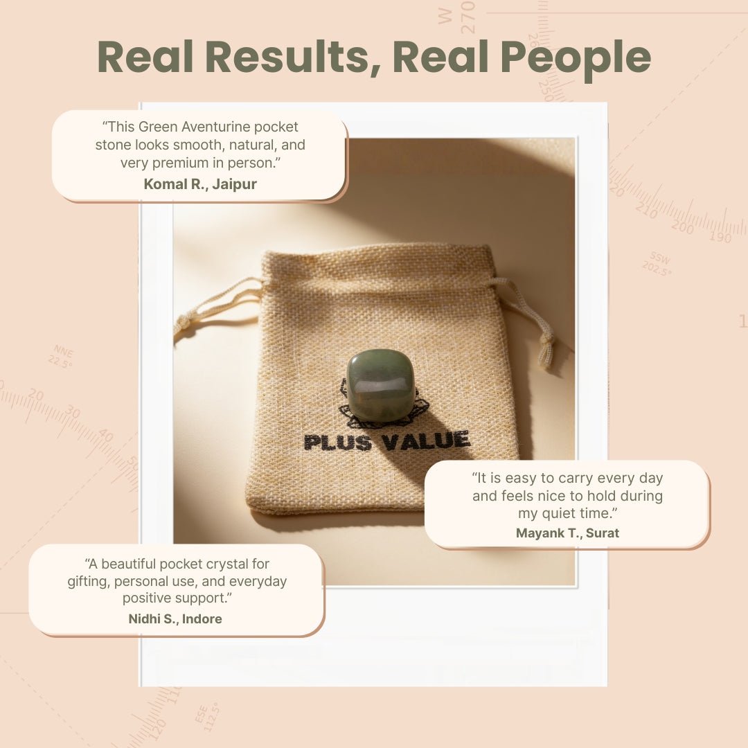 Green Aventurine Pocket Stone - plusvalueindia