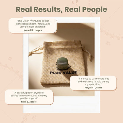 Green Aventurine Pocket Stone - plusvalueindia