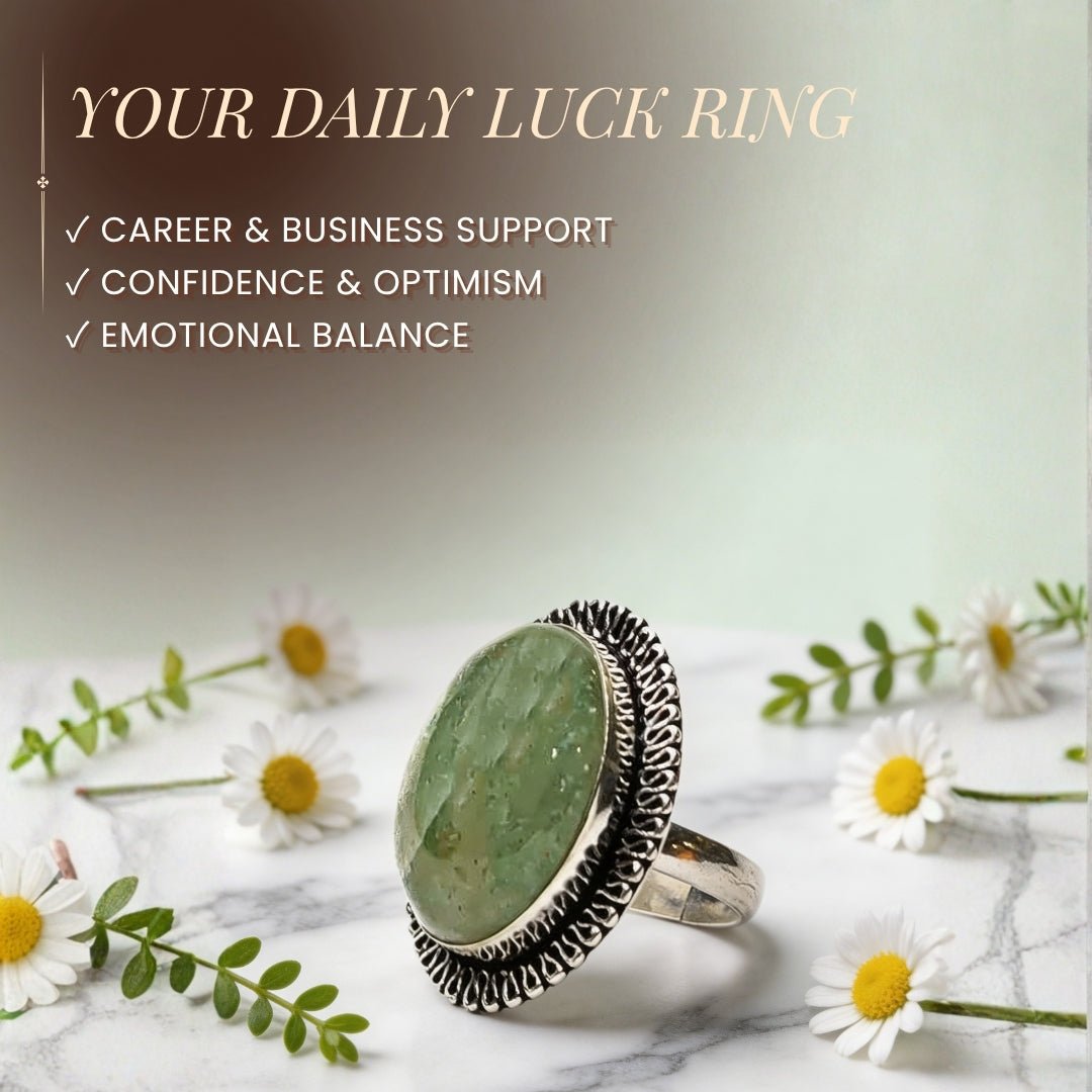 Green Aventurine Ring - plusvalueindia
