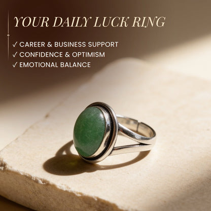 Green Aventurine Ring - plusvalueindia