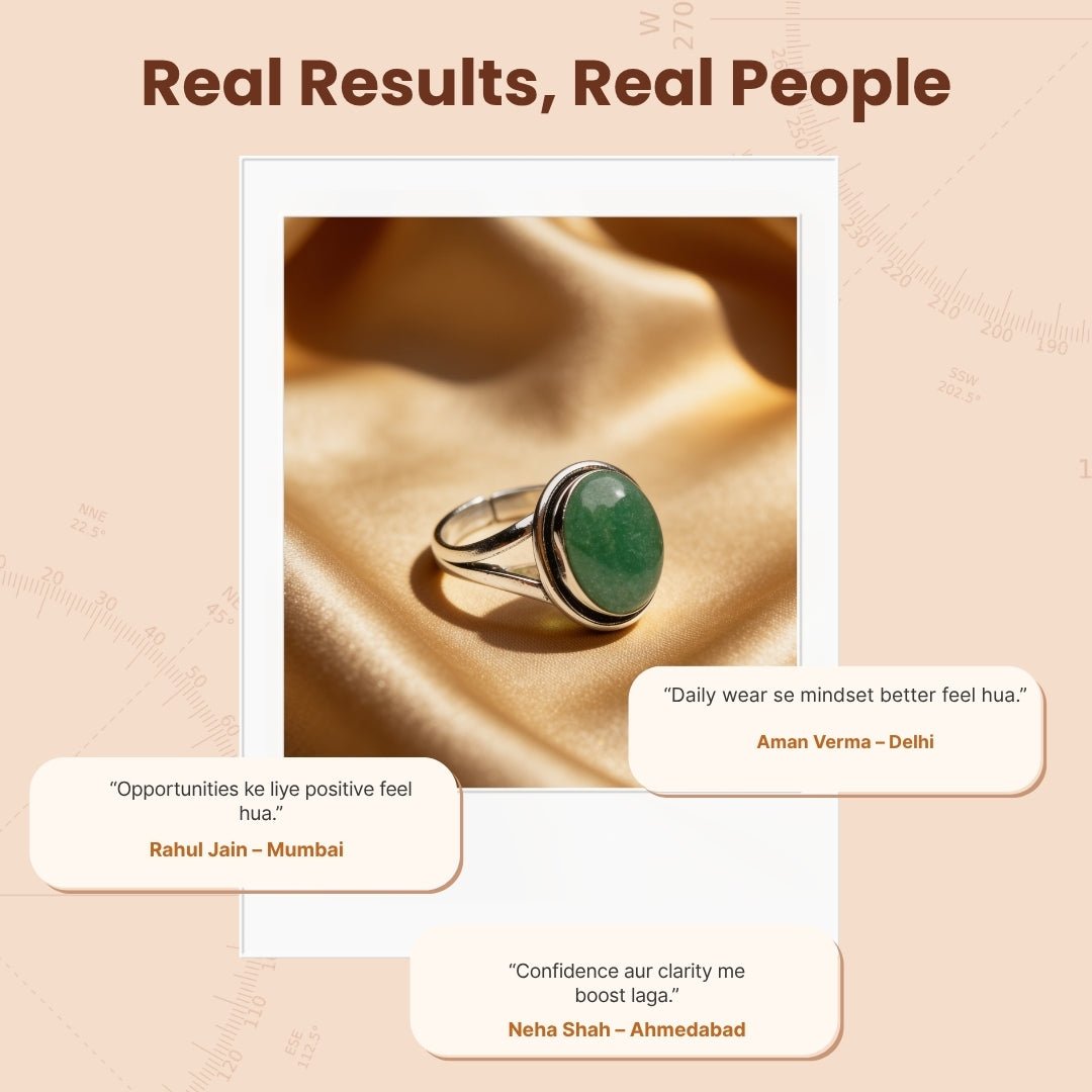 Green Aventurine Ring - plusvalueindia