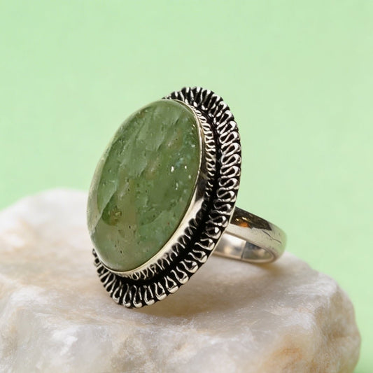 Green Aventurine Ring - plusvalueindia