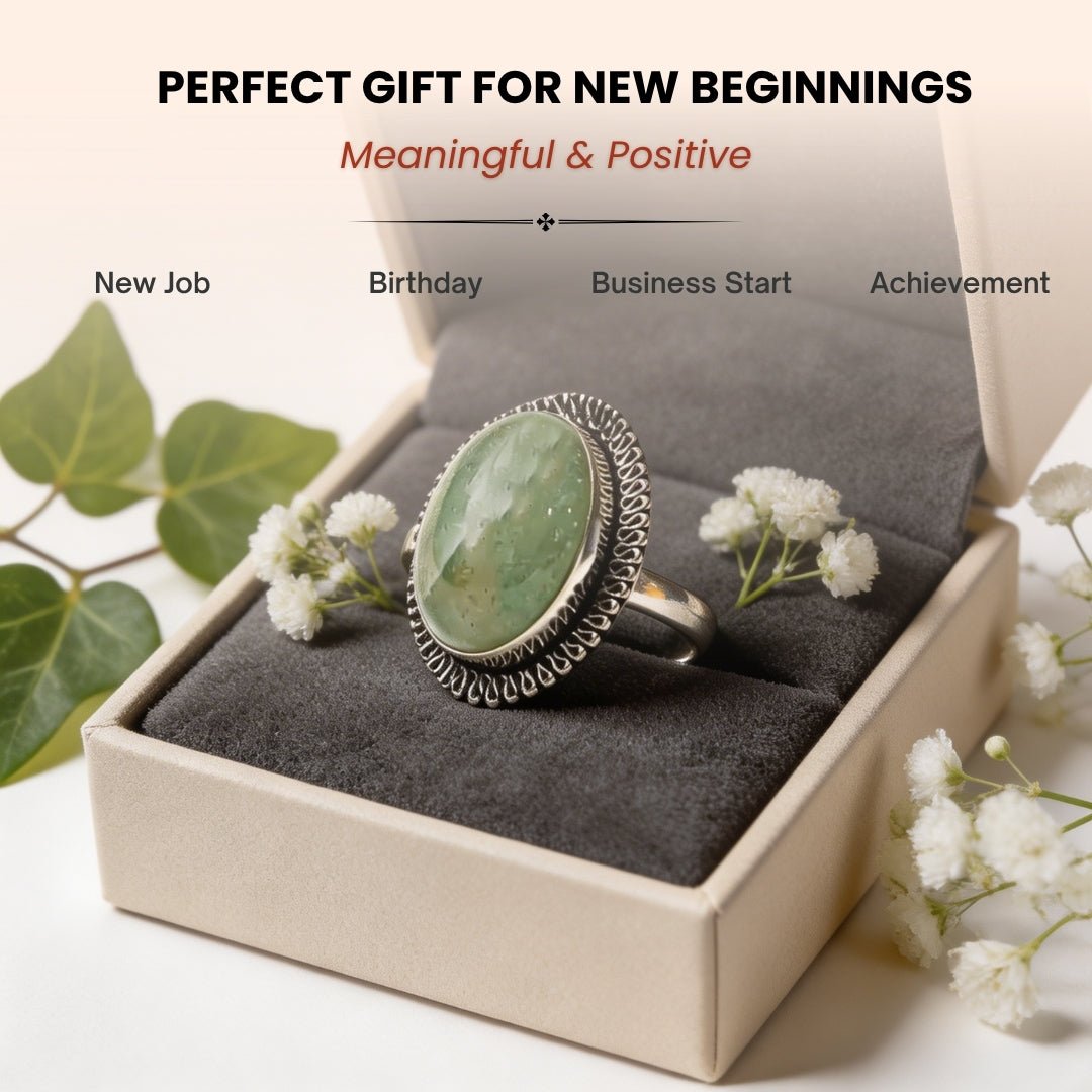 Green Aventurine Ring - plusvalueindia