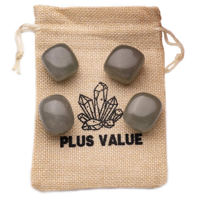 green aventurine tumble pebble 100gm jute bag