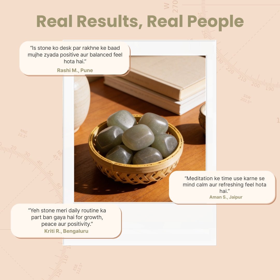 Natural Green Aventurine Tumbled Stone Pebbles - plusvalueindia
