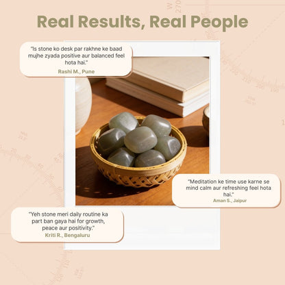 Natural Green Aventurine Tumbled Stone Pebbles - plusvalueindia