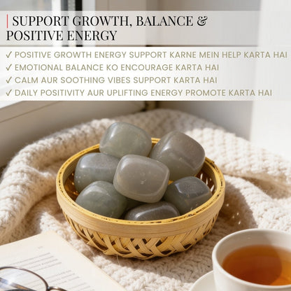 Natural Green Aventurine Tumbled Stone Pebbles - plusvalueindia
