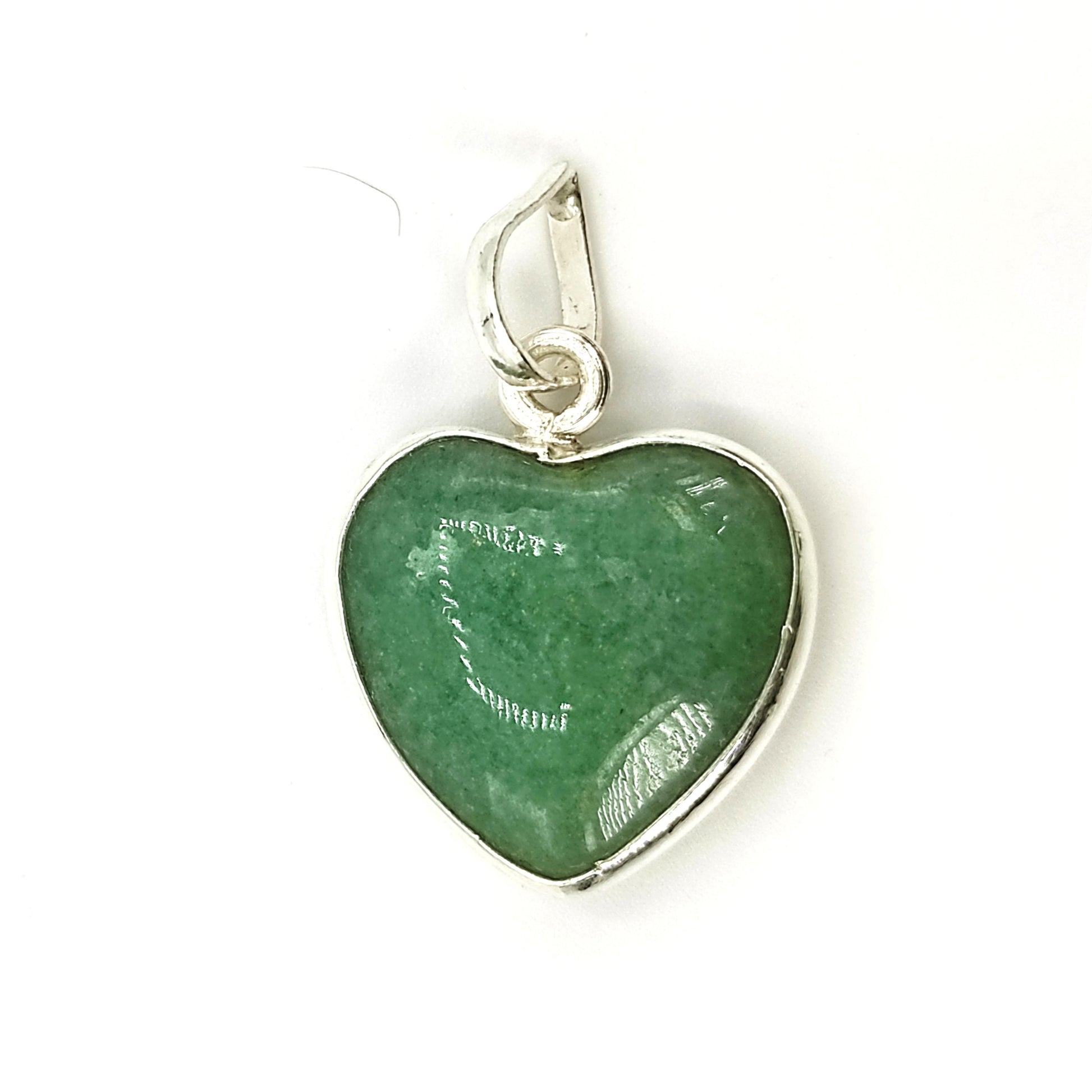 green avneturine stone pendant heart shape reiki healing