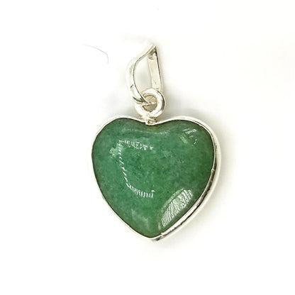 green avneturine stone pendant heart shape reiki healing