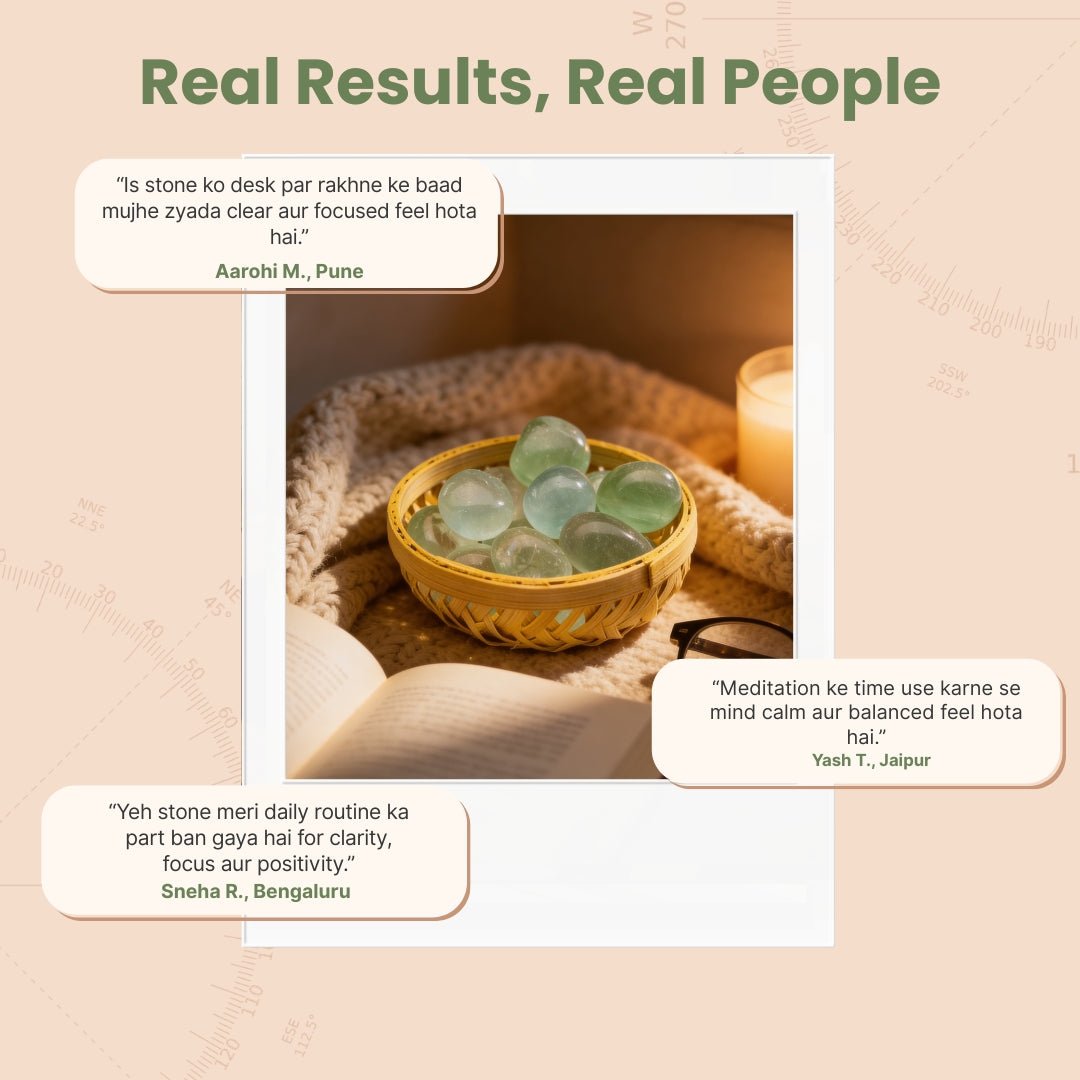 Green Fluorite Tumbled Stone Pebbles - plusvalueindia
