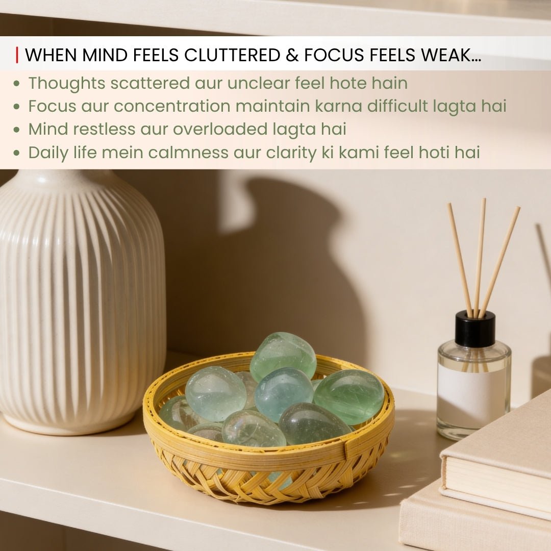 Green Fluorite Tumbled Stone Pebbles - plusvalueindia