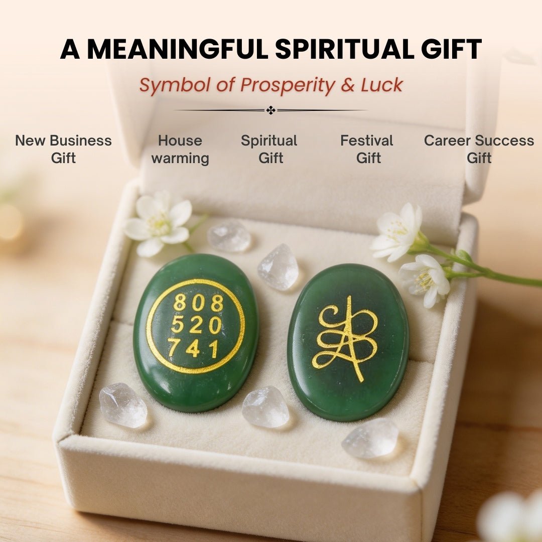 Green Jade Stone in Zibu Symbol & Switch Word, Grabovoi Number - plusvalueindia